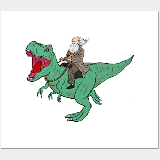 riding a dinosaur Posters and Art